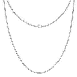 Silvadore 4mm curb mens necklace on sale