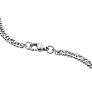 Silvadore - 4mm CURB Necklace Chain - Silver Stainless Steel Jewellery -  14'' to 36'' Lengths For Men Women Boys Girls - 3mm Thickness - 60 Days
