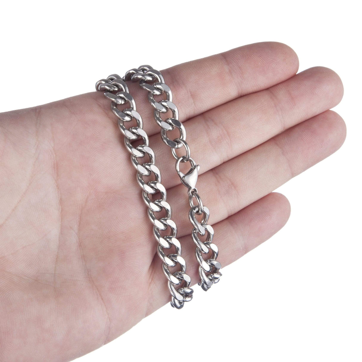 Stainless steel cuban hot sale link bracelet